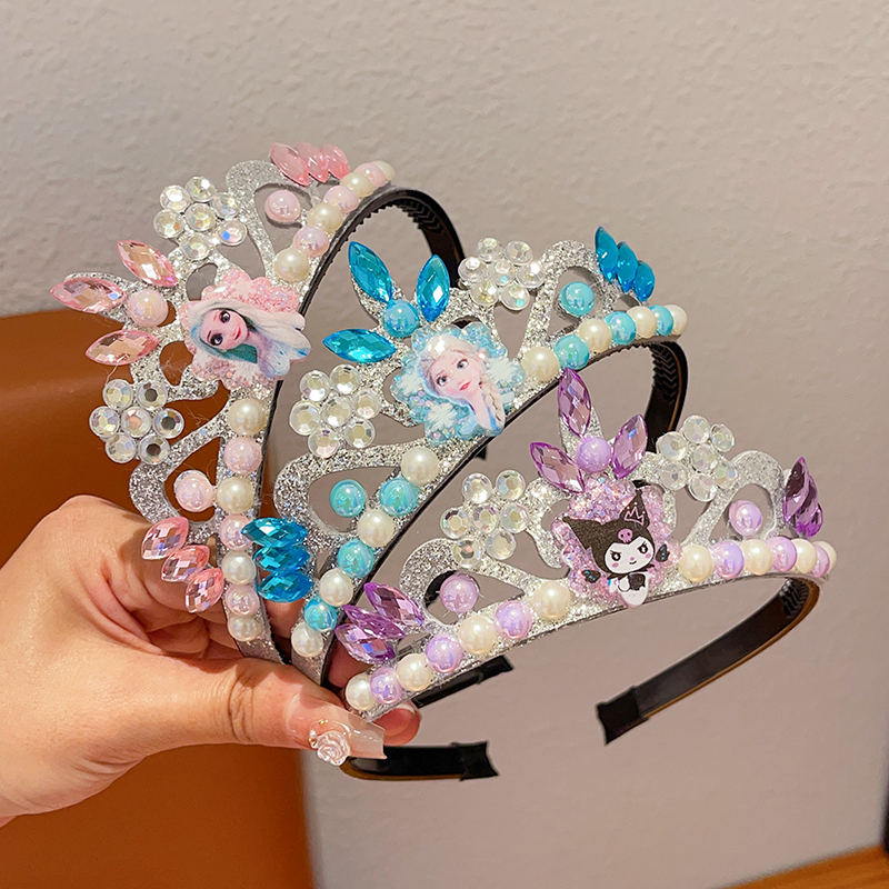 儿童公主艾莎皇冠发箍女童