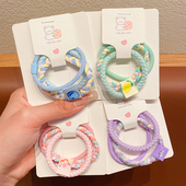 儿童皮筋弹力耐用扎头绳头饰小女孩不伤发圈新款 高颜值马尾橡发绳