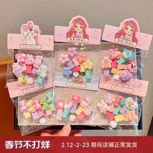 婴幼儿全包可爱超萌汗毛夹发饰宝宝不伤发鸭嘴夹儿童卡通发夹头饰