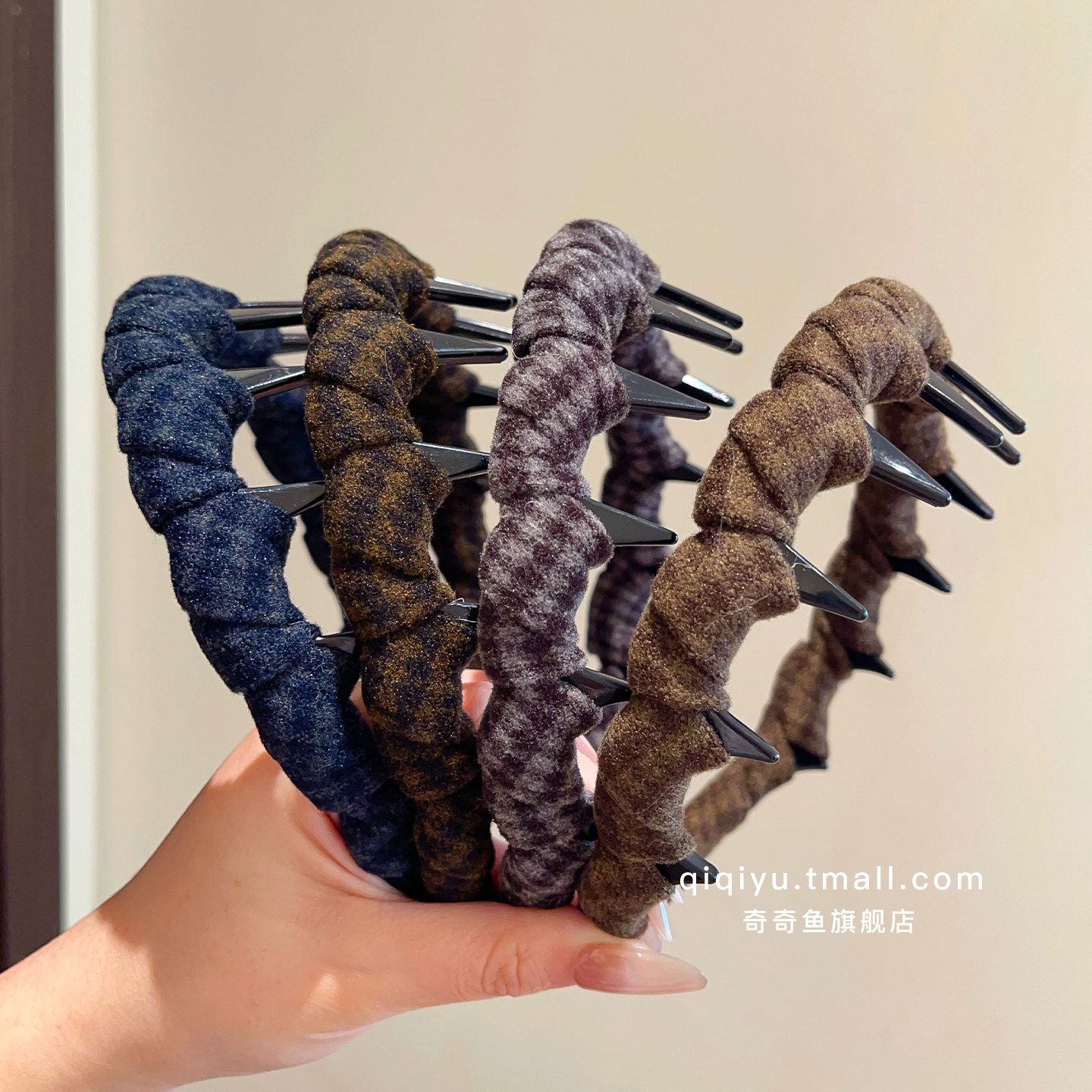 复古秋冬毛呢洗脸发箍女童带齿防滑头箍缠绕格纹儿童高颅顶压发捆,童装/婴儿装/亲子装,发饰,淘宝优惠券,粉丝福利购,淘宝优惠卷