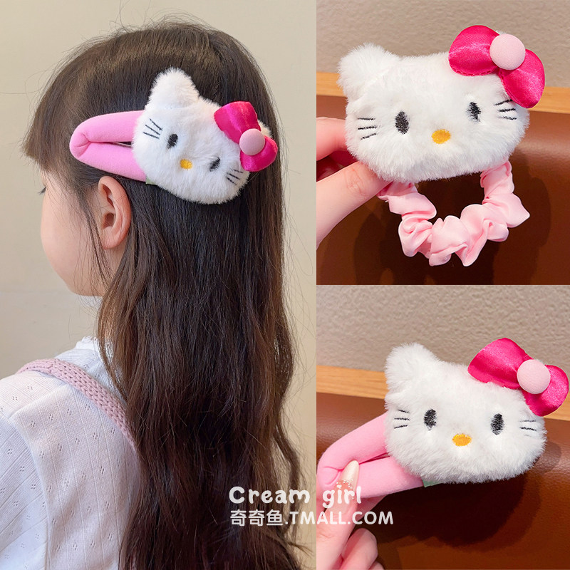 儿童可爱毛绒小猫发夹套装发饰小女孩夹子抓夹不伤发侧边发卡头饰,童装/婴儿装/亲子装,发饰,淘宝优惠券,粉丝福利购,淘宝优惠卷