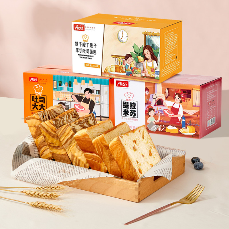 aioo厚切吐司手撕面包多种口味