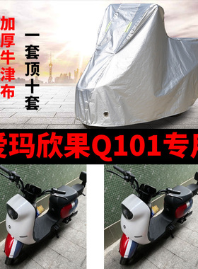 适用爱玛欣果Q101电动车车衣TDT4164Z防晒防雨水加厚遮阳防尘车罩