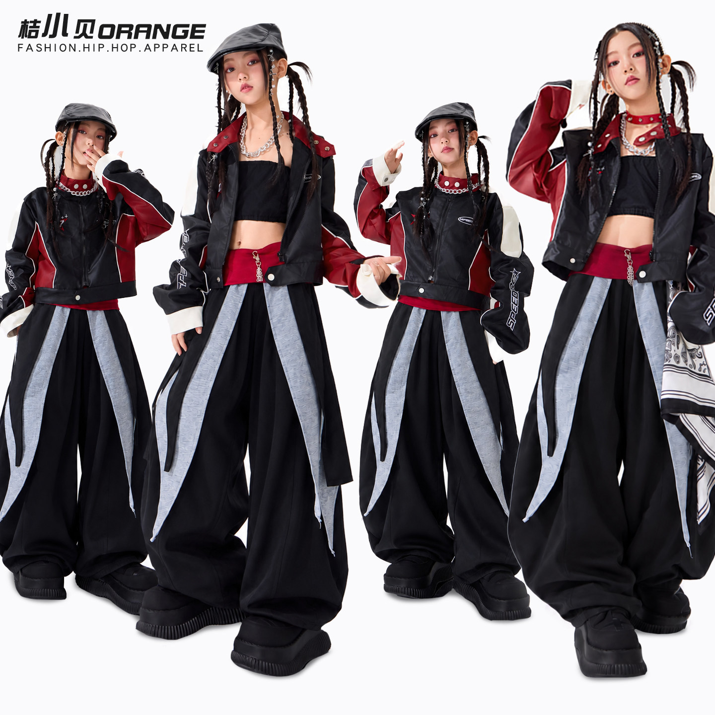爵士舞服装女童舞蹈表演服模特