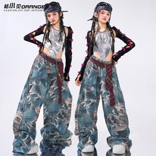 爵士舞服装女童舞蹈潮服袖套