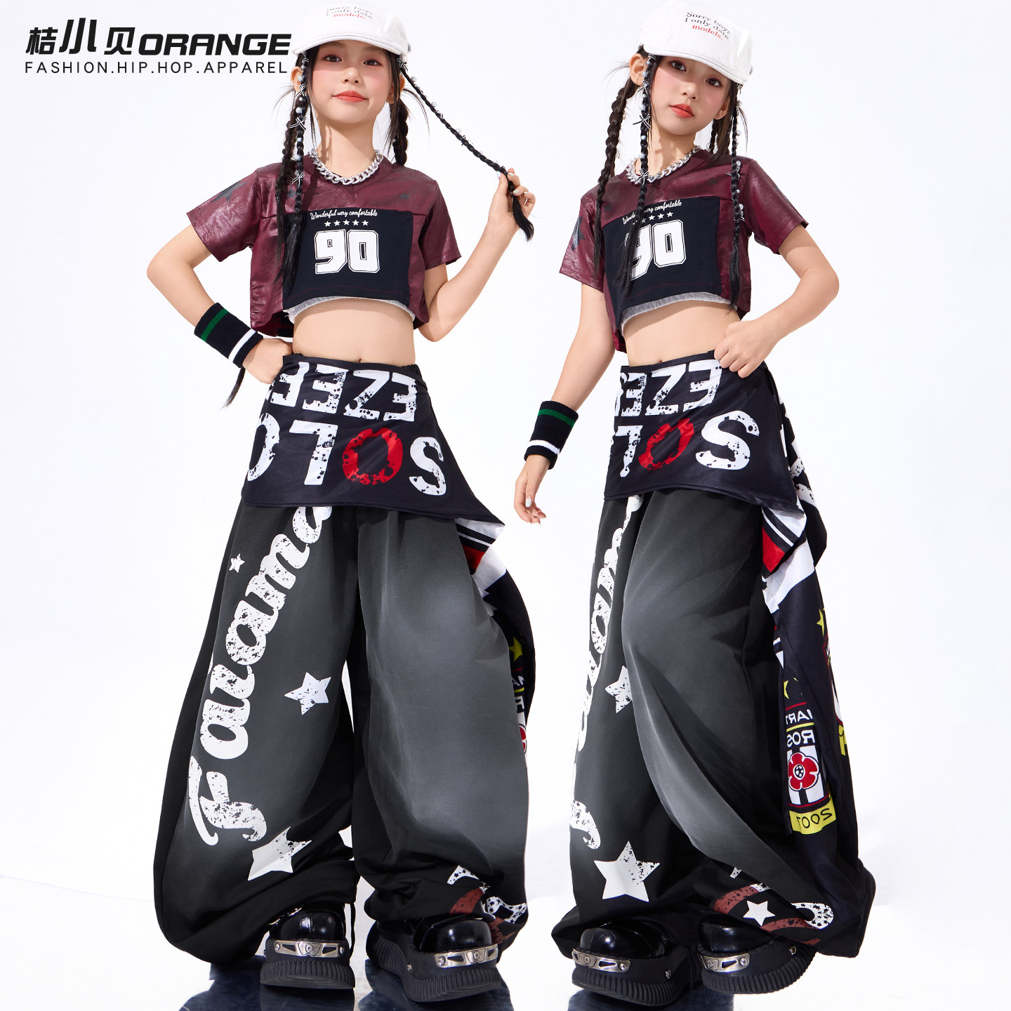 爵士舞女童服装潮酷儿童T台走秀