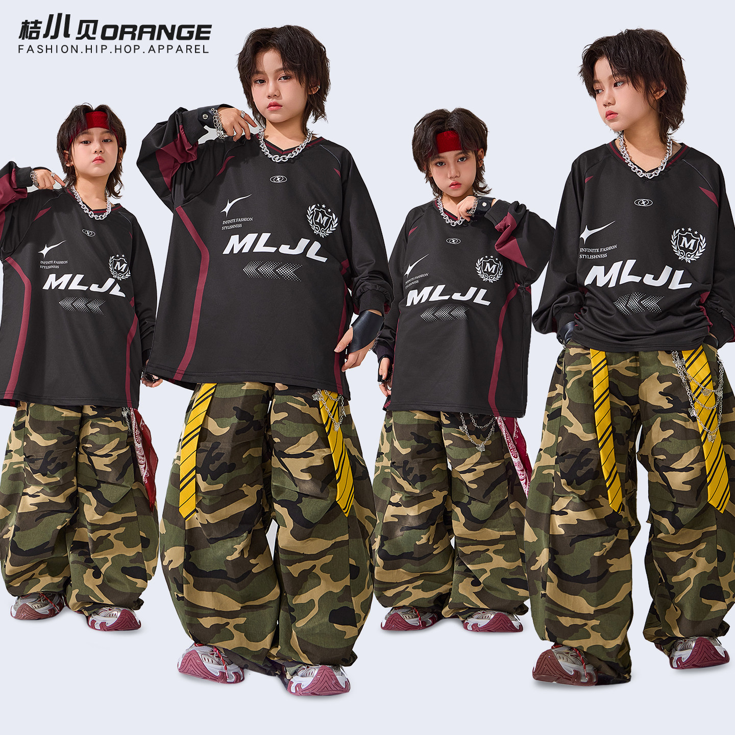 少儿街舞潮服嘻哈儿童酷帅表演服