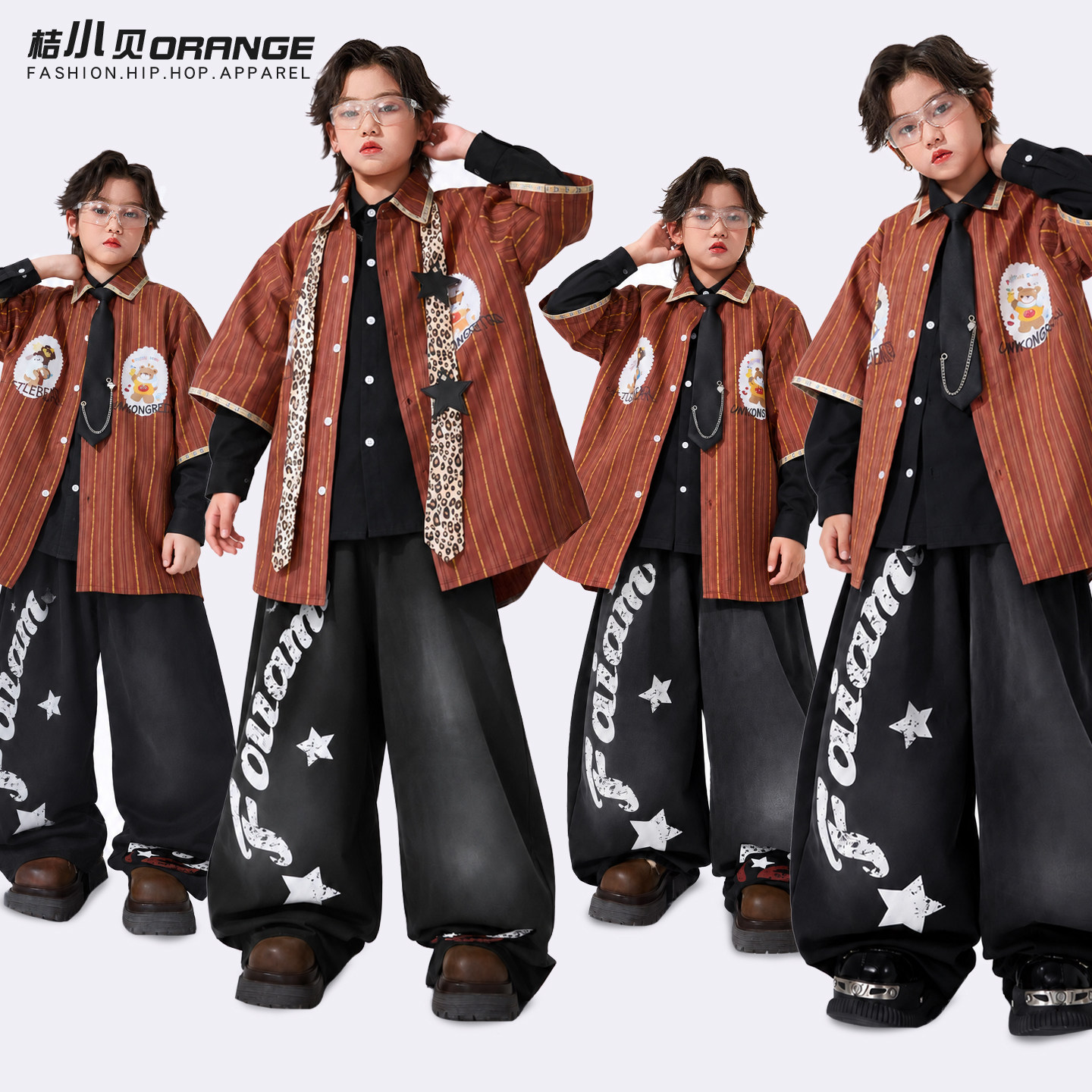 街舞儿童潮服男童嘻哈演出服