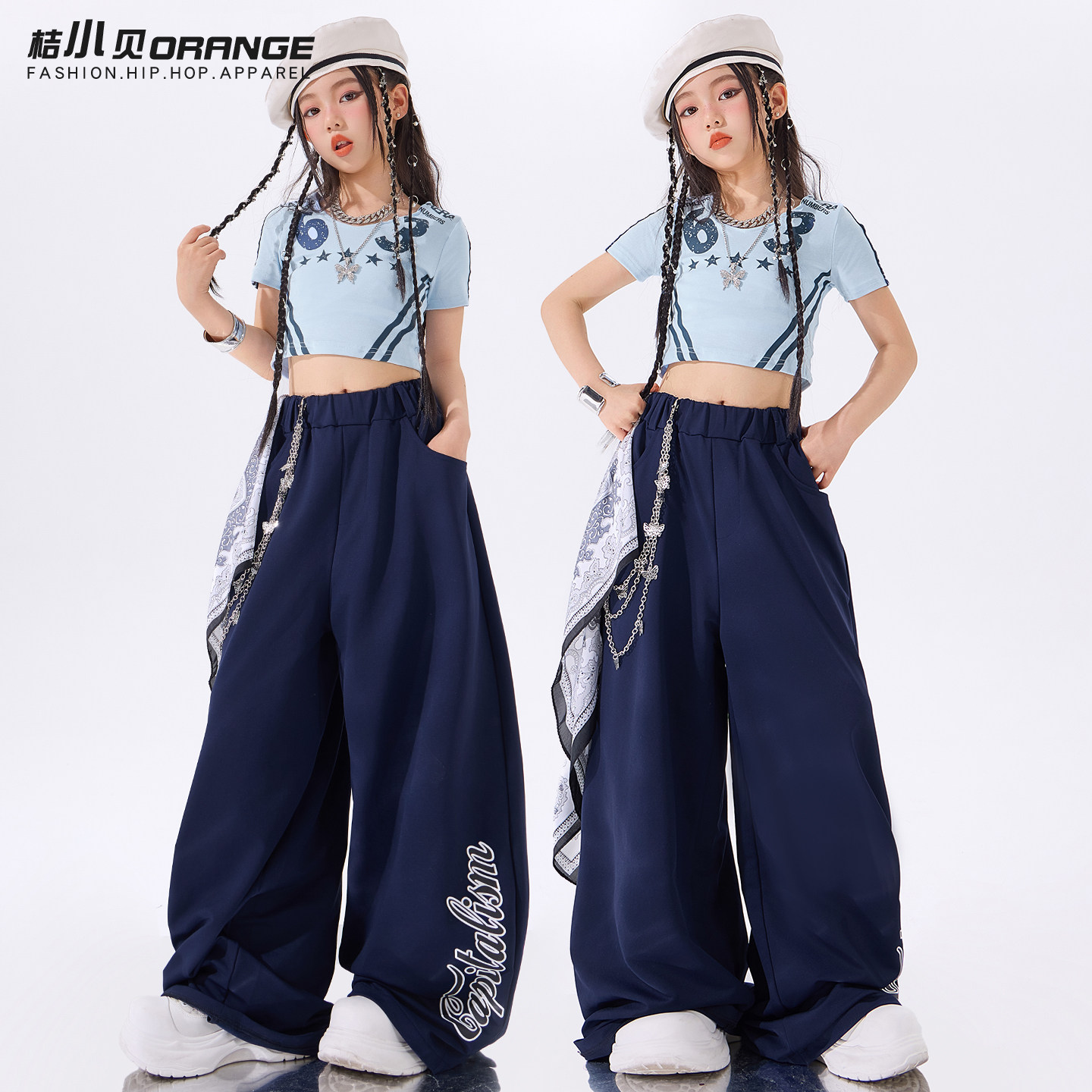 爵士舞女童服装潮酷hiphop童装