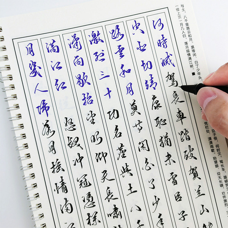 初学者草书硬笔书法美工钢笔手写体临摹练字帖高中大学生成人艺术漂亮