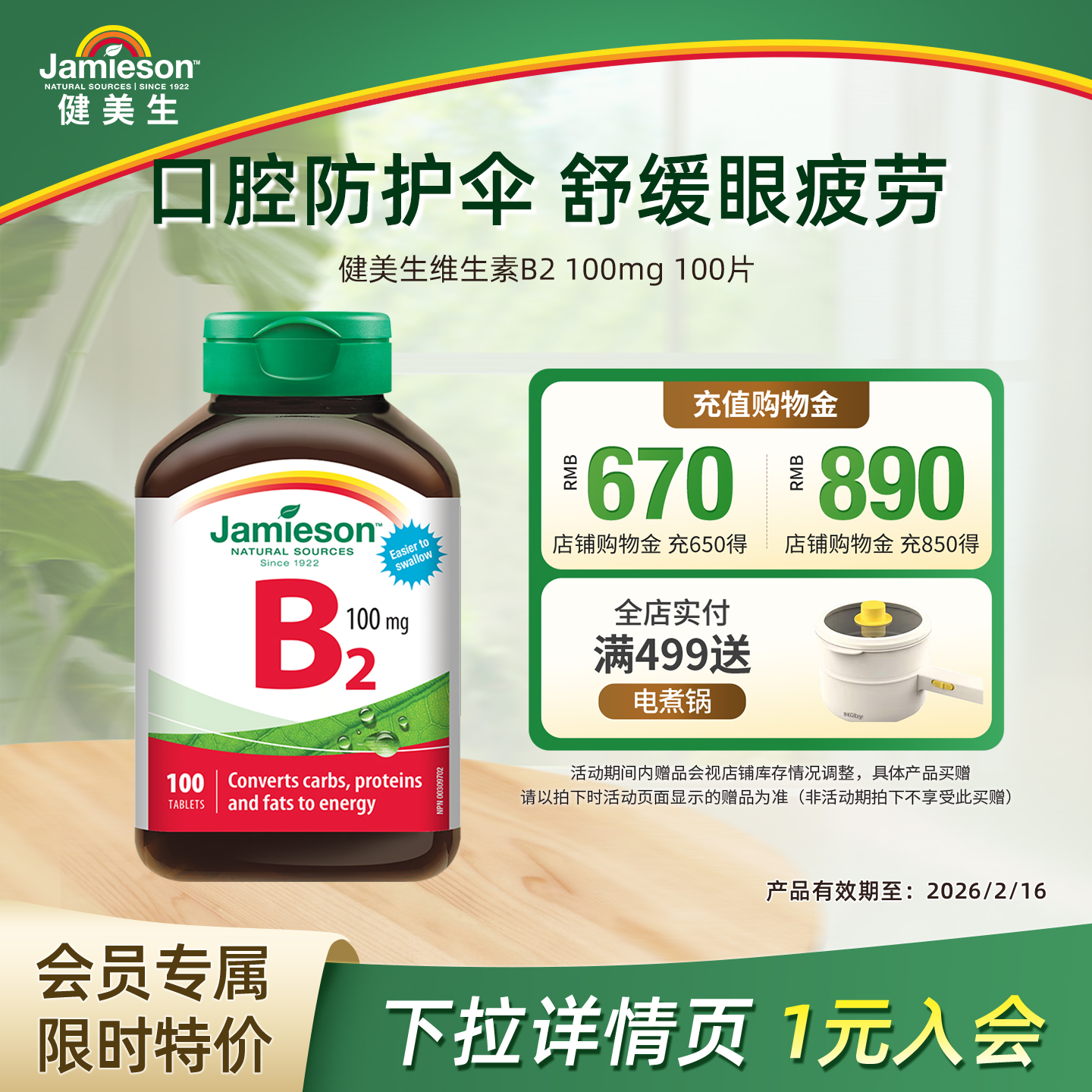 维生素b族b2高含量100mg提高代谢
