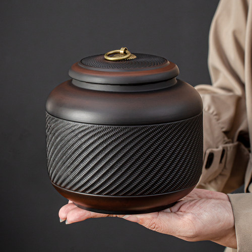 麦辞高档紫陶茶叶罐精品密封罐子