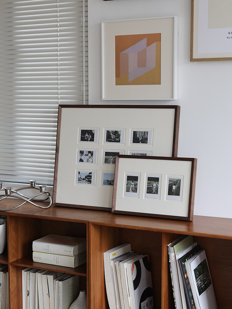 diy polaroid фоторамка подарочная пара в рамке из массива дерева дисплей фоторамка ins фоторамка настенная мульти-фоторамка Изображение 1