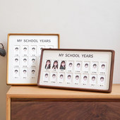 儿童成长记录校园毕业纪念相框宝宝周岁幼儿园照片一寸证件照摆台