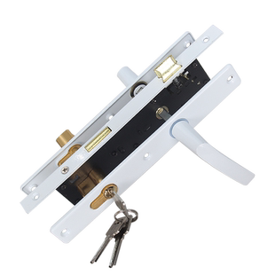 8525塑钢门锁平开门把手锁老式塑钢阳台门房门插芯执手卫生间锁具