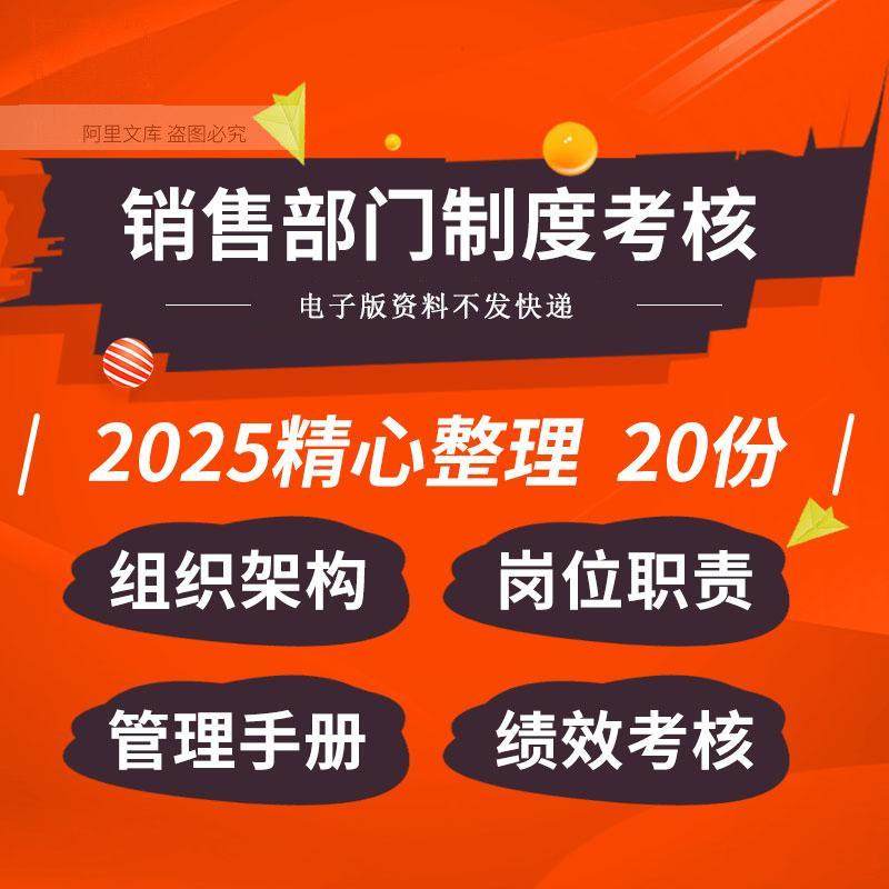 医药公司酒店地产项目销售部门组织架构管理制度手册绩效考核方案