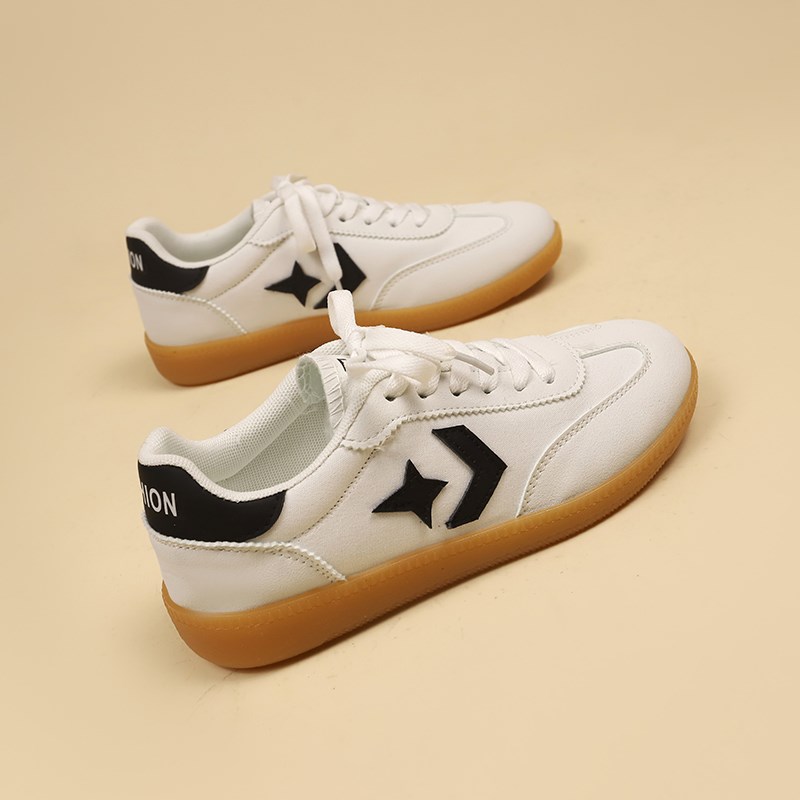 情侣牛筋平e底阿甘鞋德训鞋休闲板鞋通勤小白鞋美式复古低帮跑步