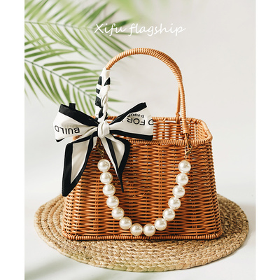 结婚伴手礼盒空盒生日礼物盒盒子包装盒高级感伴娘U编织藤编礼品