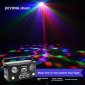 五合一旋转彩灯KTV酒吧氛围七彩灯蹦迪闪光灯家庭跳舞声控舞台灯