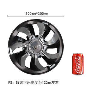 管道风机排气扇厨房换气扇12寸送风机排风扇强力抽风卫生间300mm