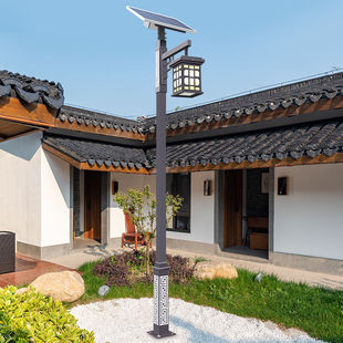 太阳能超亮led中式庭院灯室外仿古古风路灯花园别墅防水