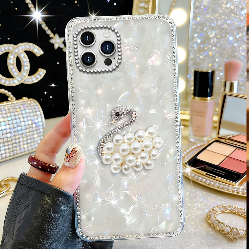 轻奢高级彩贝适用苹果iPhone14ProMax手机壳/2026年13小众16保护套8女款16闪钻14新品12网红11镶钻6水钻16