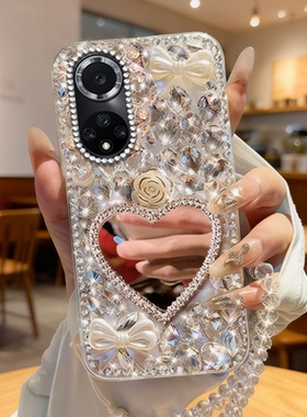 满钻奢华带镜子适用华为nova9手机壳女款10新款5Z新品5i/202611高级感5T小众5iPro全包13pro外壳9Pro高端12s