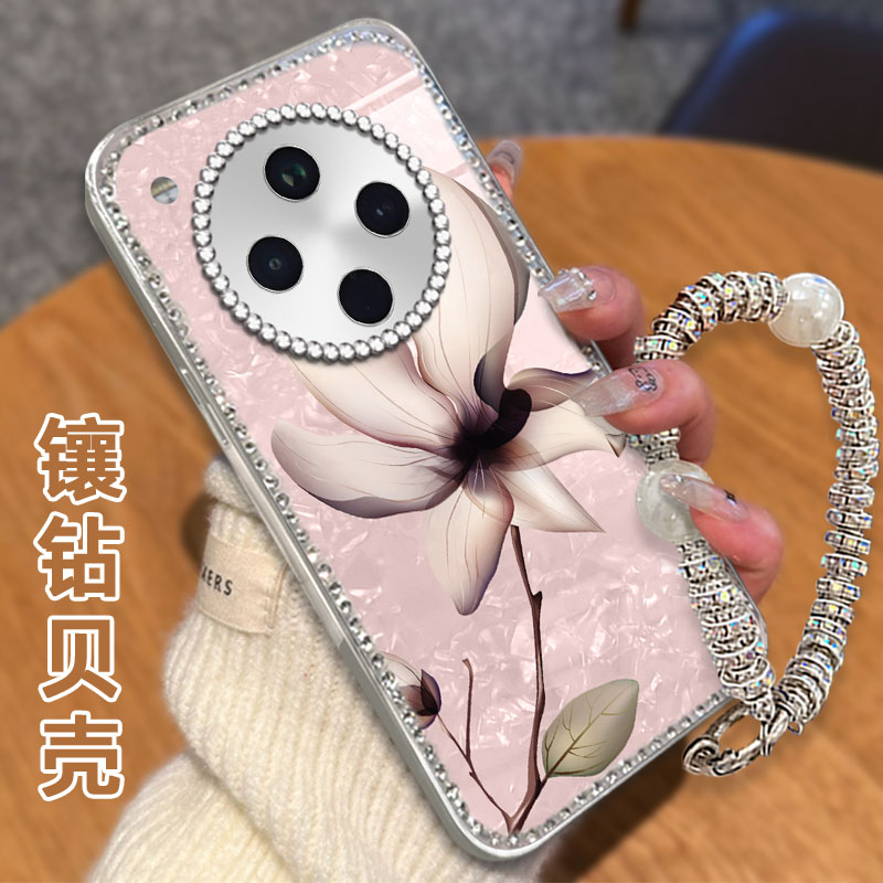 高级感电镀贝壳纹镶钻  不掉漆 不掉色