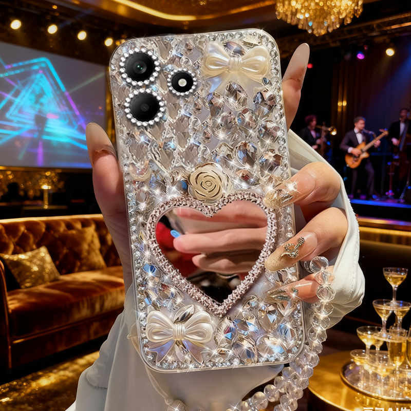 高端奢华镶钻手机壳，不掉钻，不发黄