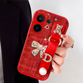 针织T1x春节X100S喜庆S7e活力版 2026红色新年布艺小香风适用vivoS30手机壳 2026年Y300毛绒Y200 本命年