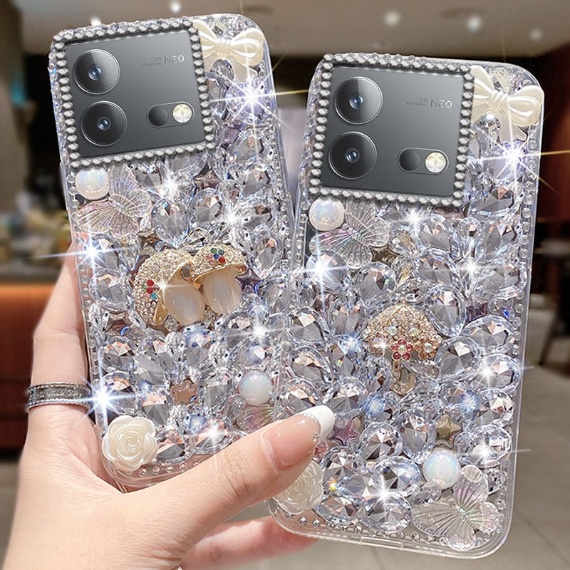 高端奢华镶钻手机壳，不掉钻，不发黄