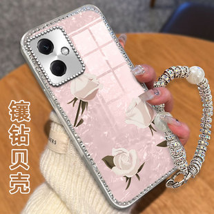 15ultra 2025年k60e全包11高級感k40防摔 k30外殼Turbo3女款 水鉆鑲鉆貝殼紋適用Redmi紅米Note12手機殼新款