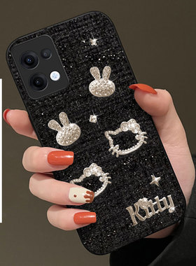 高级名媛小香风适用OPPOReno13手机壳小众A6新款A6max/2026年K11女款7保护套8冬天5针织8+网红A1 防摔7名媛A5