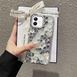 X30i镶钻X60GT保护套 X60pro防摔畅享70x全包畅玩50Plus女款 满钻奢华水钻适用荣耀X60i手机壳网红30青春版 新品