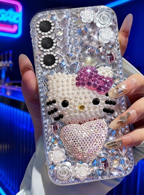 2026高级奢华满钻适用三星GalaxyM55手机壳全包M21s新款M14 5G保护套M31高端S24镶钻M10新品M34 5G防摔
