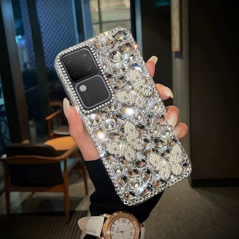 高端奢华镶钻手机壳，不掉钻，不发黄