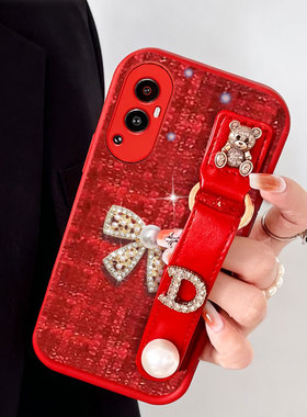 2026红色新年布艺小香风适用OPPOReno10手机壳外壳k7保护套10倍变焦版毛绒K12x针织过年8+高级感K13防摔12