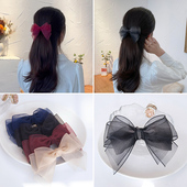 蝴蝶结发饰品发夹后脑勺弹簧夹网红2020年新款 气质头饰顶夹发卡子