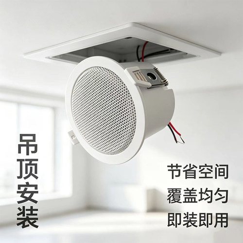 蓝牙嵌入式吸顶音箱重低音远程