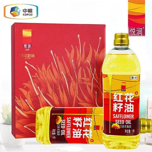 物理压榨纯红花籽油悦润高亚油酸