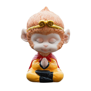 创意汽车摆件车载摇头可爱西游孙悟空猪八戒唐曾车内装饰用品送礼