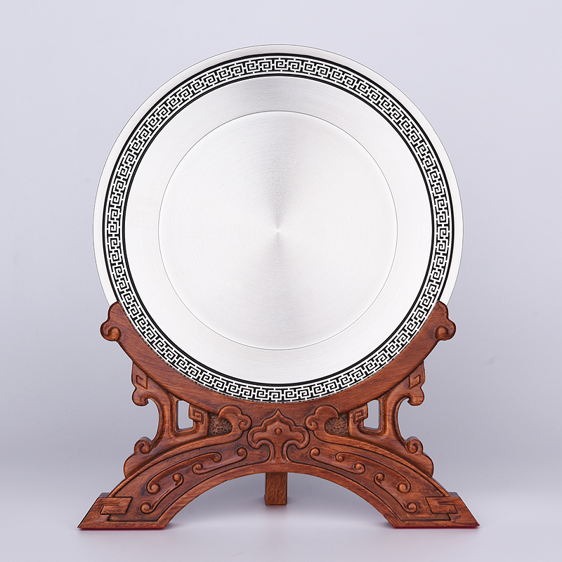 锡盘定制退休纪念品摆送同事长辈办公室奖牌件公司开业庆典礼品