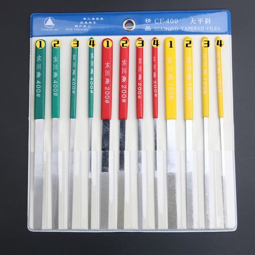 长三角大平斜锉刀金刚石整形锉大平斜金刚锉12支装钻石修整锉包邮