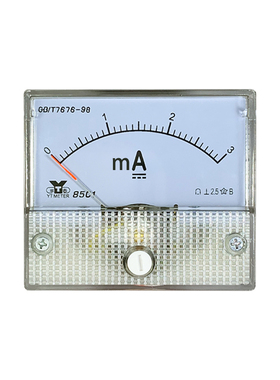85C1毫安表微安表直流电流表50ma 100ma 50ua 500ua 1ma 56x64mm