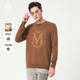 打底衫 休闲针织毛衣 时尚 轻奢男士 100%绵羊毛 曼加龙秋冬新款
