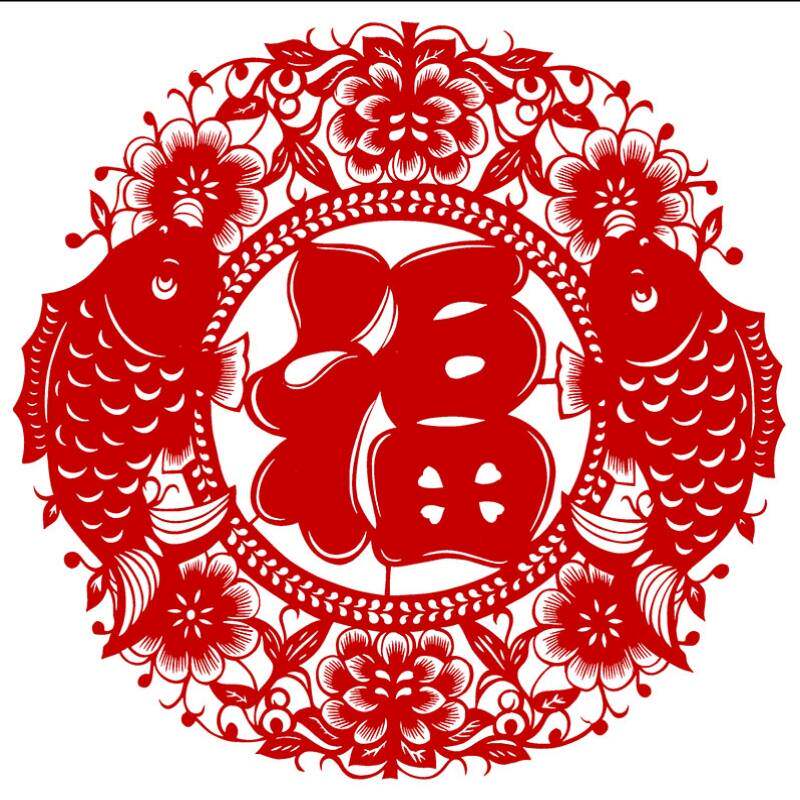 新年鼠年纯手工剪纸窗花成品中国风传统文化特红色装饰画镂空刻纸