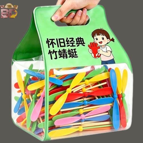 加厚加粗竹蜻蜓旋转更稳手搓不发光竹蜻蜓飞天仙子经典户外过家家