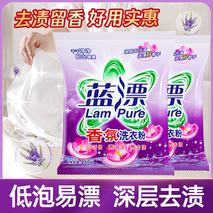 蓝漂 机洗手洗清洁装 去渍去污家庭装 香氛洗衣粉260克家用袋装