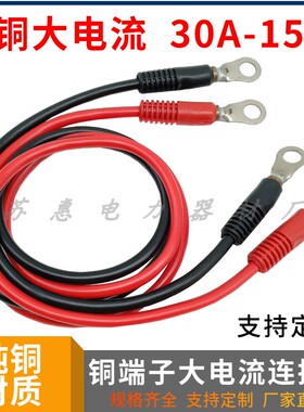 30/50A/100A/150A大电流线逆变器铜鼻子并联电瓶充高压电源连接线