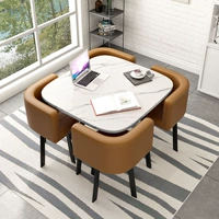 80 квадратный коричневый кожаный стул из белого камня (доска без краски + четыре стула)